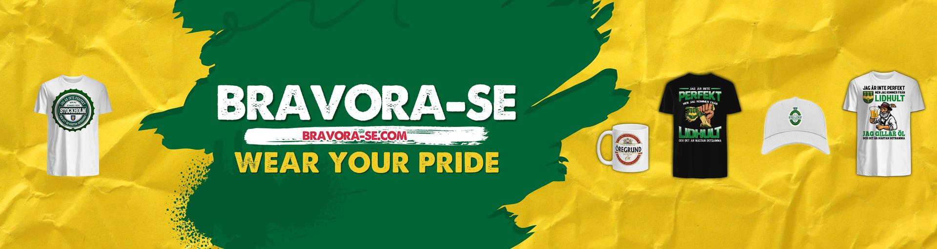 Banner for Bravora Sweden Wear Your Pride